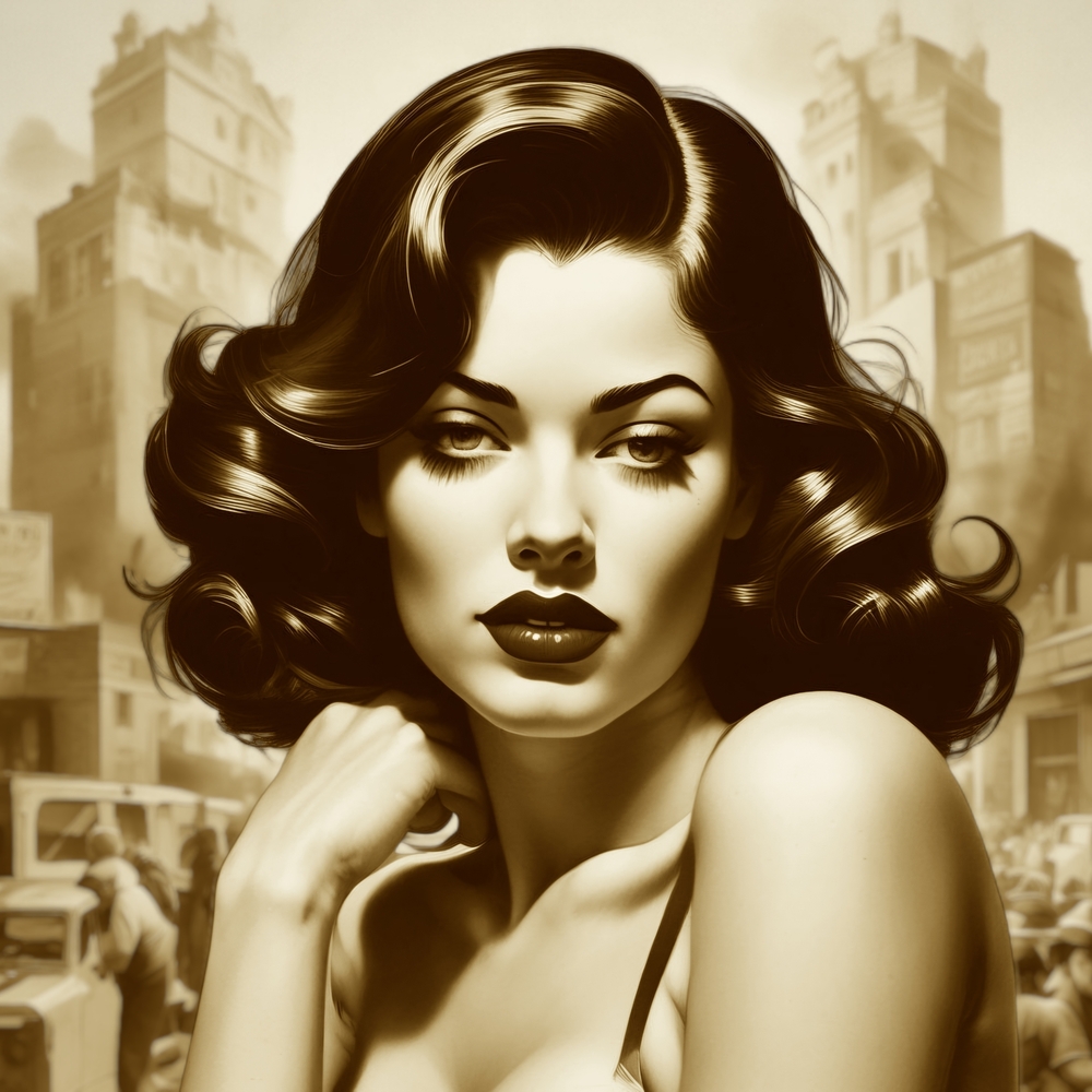 Elegant Sepia-Toned Art Print